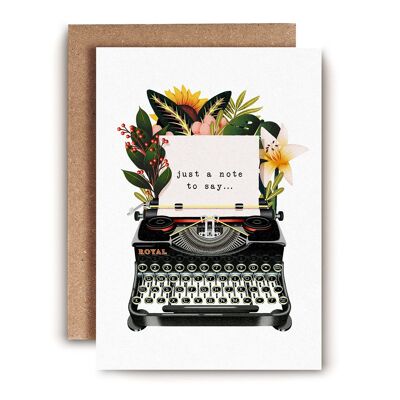 Typewriter Sympathy Card