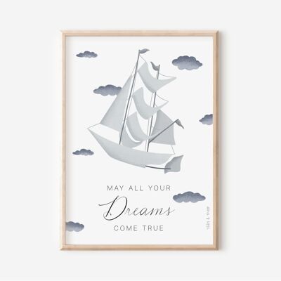 Poster Kinderzimmer - Dream Luftschiff