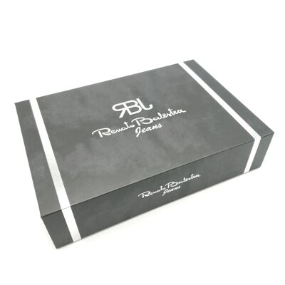 Caja de regalo billetera de cuero + cinturón de cuero, para hombres, marca Renato Balestra, art. DK353-35.425
