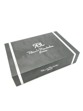 Coffret cadeau portefeuille en cuir + ceinture en cuir, pour homme, marque Renato Balestra, art. DK353-35.425 1