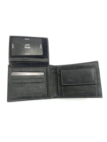 Coffret cadeau portefeuille en cuir + porte-clés en cuir, pour homme, marque Jaguar, art. A3056-35.062 5