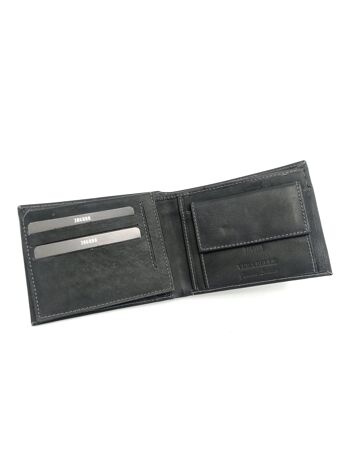Coffret cadeau portefeuille en cuir + porte-clés en cuir, pour homme, marque Jaguar, art. A3056-35.062 6