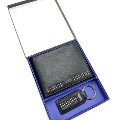 Prodotti Coffret cadeau portefeuille en cuir + porte-clés en cuir, pour homme, marque Jaguar, art. C3056-35.062