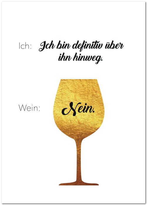 Postkarte "Wein - Nein"
