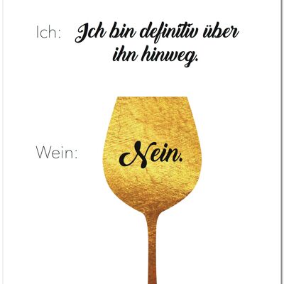 Postkarte "Wein - Nein"