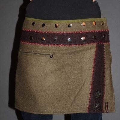 Felt skirt with zip