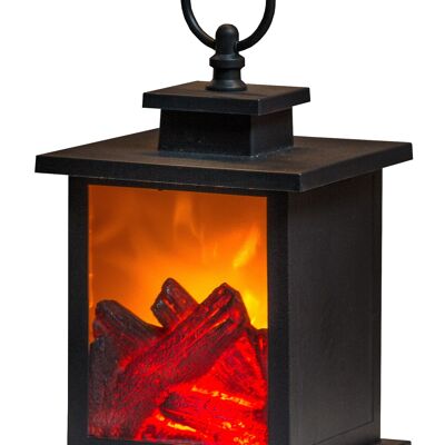 LED fireplace lantern