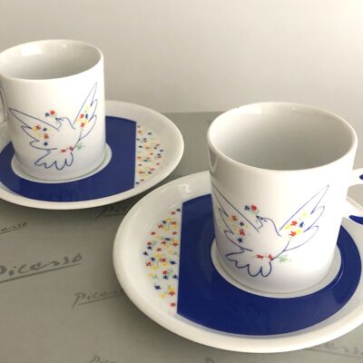 Set de 4 gobelets colorés "Picasso Dove".