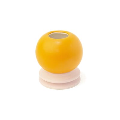 VASE CERAMIQUE MOYEN BOULE ORANGE HF