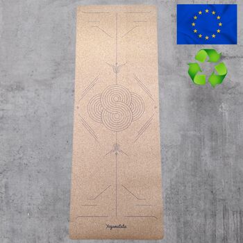 Tapis de yoga recyclé made in Portugal "BAUHAUS" débutant 1