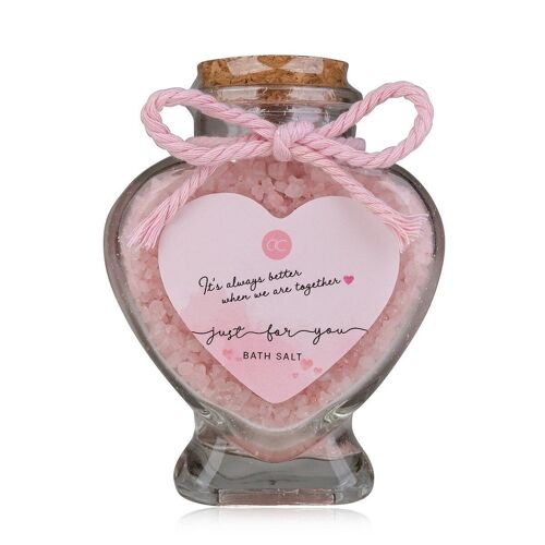 Badesalz JUST FOR YOU in Glas, 190g, Duft: Rosebud
