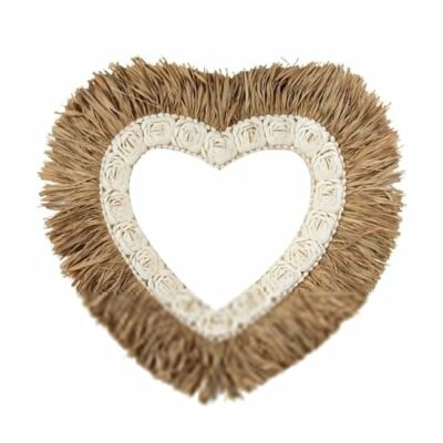 Le Coeur Coquillage Raphia - Blanc Naturel - L