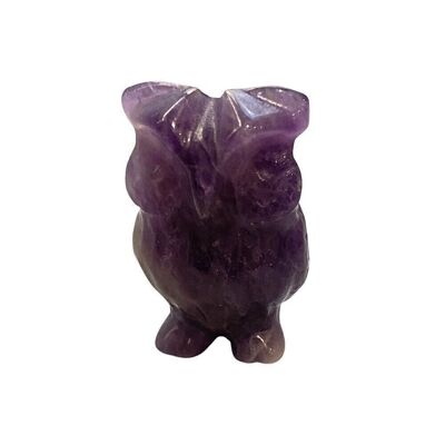 Gemstone Owl, 2.5x1.5x1cm, Amethyst