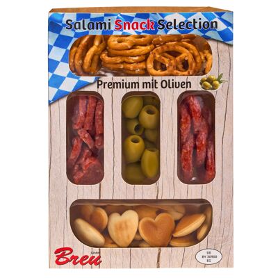 Salami Snack Selection Premium mit Olive 87g