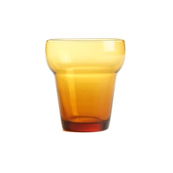 FALO-TUMBLER EN VERRE AMBRE-M