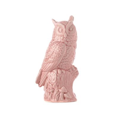 PINK PORCELAIN LARGE OWL