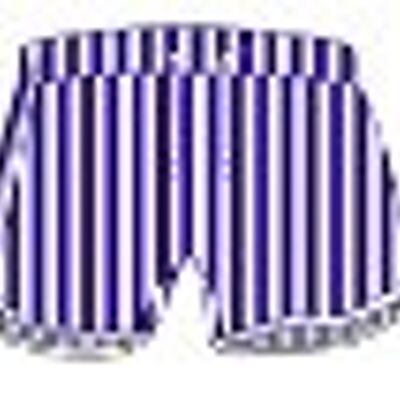 Pantaloncini fiamminghi blu/bianchi UPF 50+.(Consegna a fine marzo)