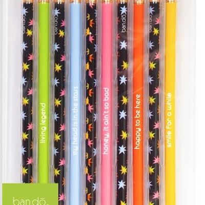 Write on! Pencil Set, Black Stars