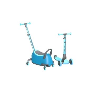 YGLIDER LUNA RIDE-ON ET SCOOTER 4 EN 1 BLEU YVOLUTION 1