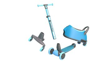 YGLIDER LUNA RIDE-ON ET SCOOTER 4 EN 1 BLEU YVOLUTION 4