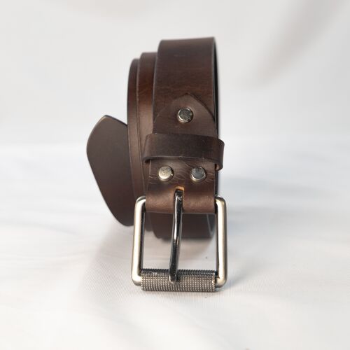 Cintura Pelle "Cuoio di bufalo" 38mm Marrone Cioccolato
