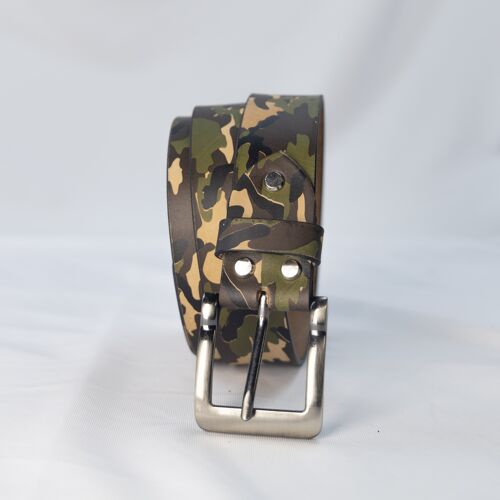 Cintura Pelle "Cuoio di bufalo" 38mm Camouflage