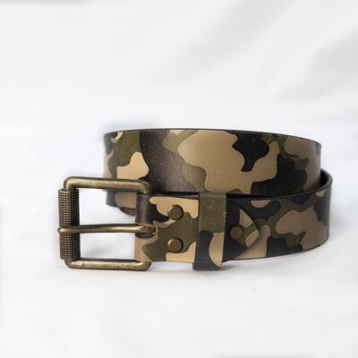 Leather Belt "Buffalo leather" 38mm Camouflage