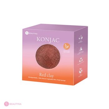 Eponge Konjac à l'Argile Rouge 1