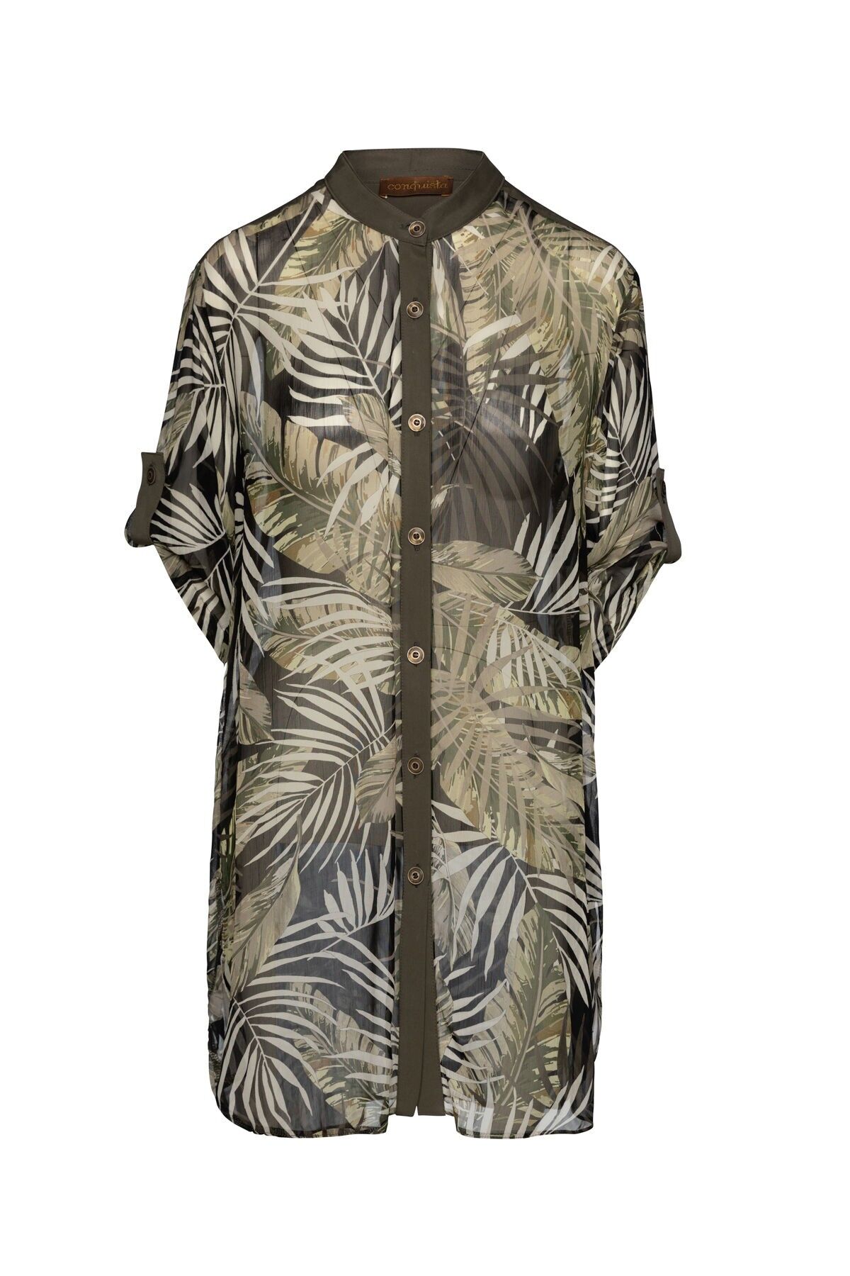 Chiffon-Hemd mit langem Druck