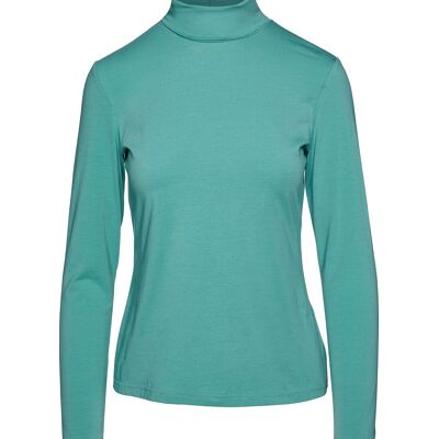 Light Green Turtle Neck Top in Sustainable Fabric