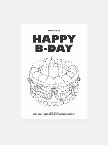 Gâteau d'anniversaire carte postale 1