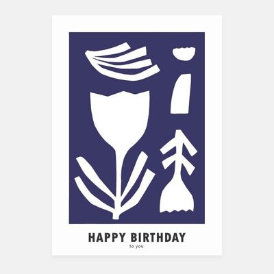Carte postale 'joyeux anniversaire'
