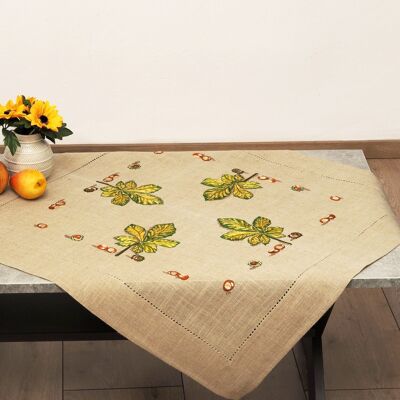 Horse Chestnut Embroidery DIY Table Topper Kit 90 x 90 cm