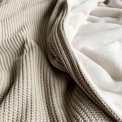Blanket ”Knit” champagne - 145x210 cm