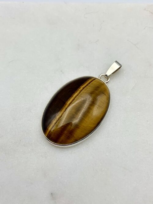 Silver Pendant with a 20x30mm Tigereye