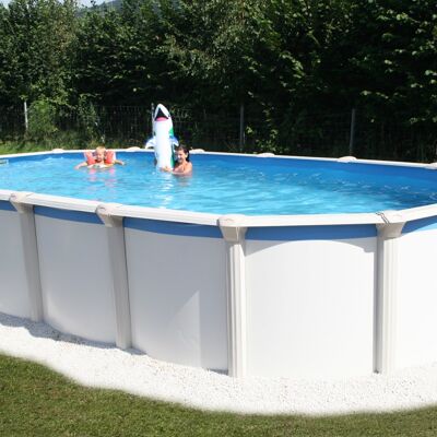 Oval pool Gigazon 5.40x3.60x1.32m with 15cm wide handrail