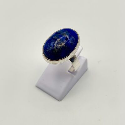 Silver ring with a 13x18mm Lapis