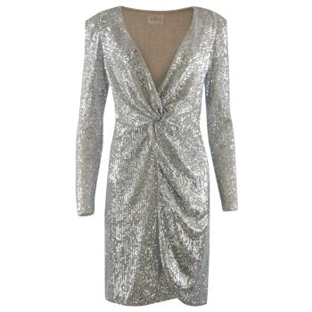 Robe Paillettes Argent Massif 1