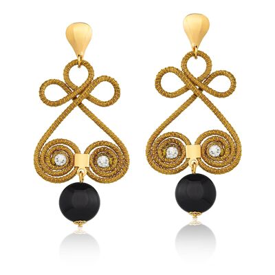 Earrings Amelie Bio in Golden Grass - Onix