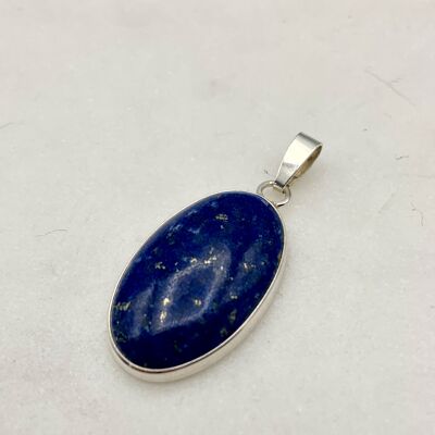 Silver pendant with a 15x25mm Lapis