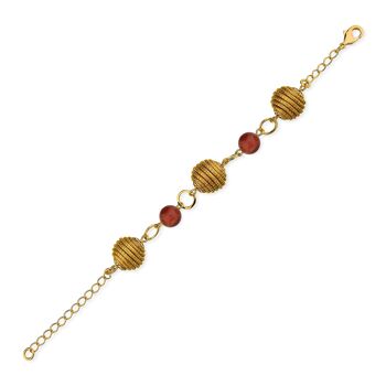 Bracelet Mia Bio en Golden Grass - quartz rose 3