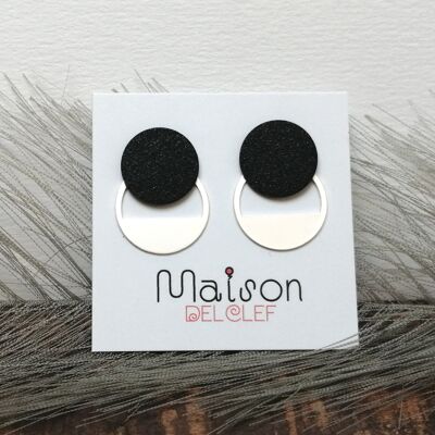 Pendientes - Rocknroll - negro/plata - 3