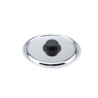 Steel lid with black knob