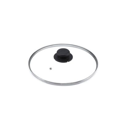 Glass lid with black knob