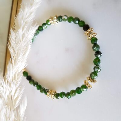 Pulsera Paola Diopsido Verde Oscuro