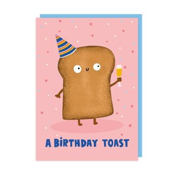 Lot de 6 cartes de toast d'anniversaire 2