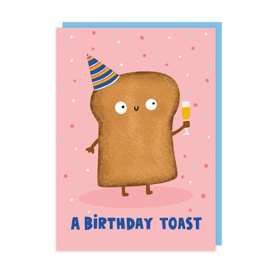 Lot de 6 cartes de toast d'anniversaire