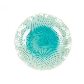 LOTUS ASSIETTE FAIENCE BLEUE