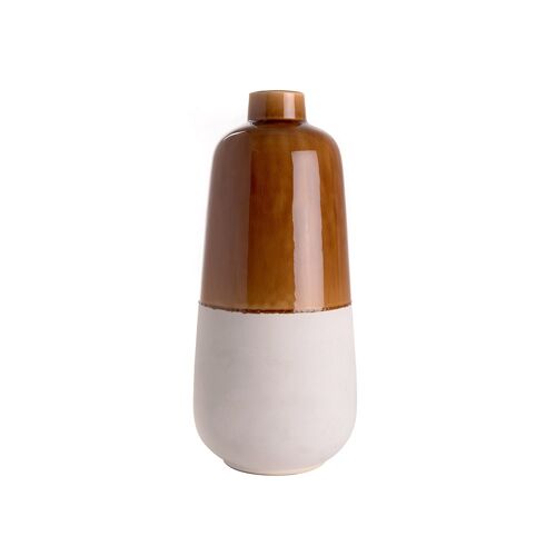 MAJAN-VASE CERAMIQUE TABAC L