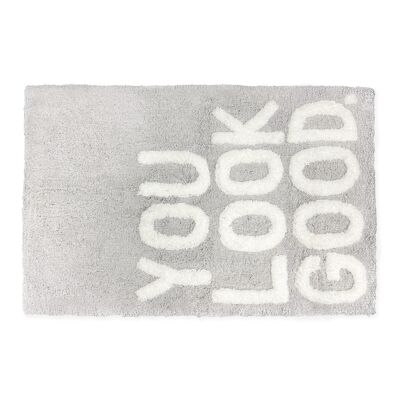 You Look Good Slogan Bath Mat